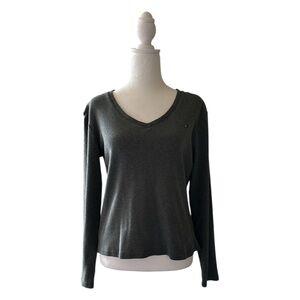 Tommy Hilfiger Women’s Gray Long Sleeve T-Shirt, Size L